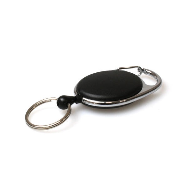 Bilde av Black carabiner ID badge reel with key ring. 60270194 (DE,SE,NO,FI,RO,PL)